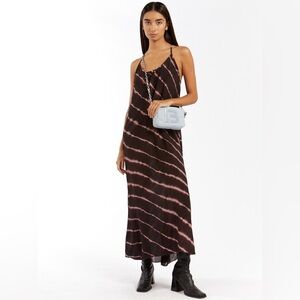 {NOUS Antwerp} Costa Diagonal Thin Lines Satin Dress - Sz L